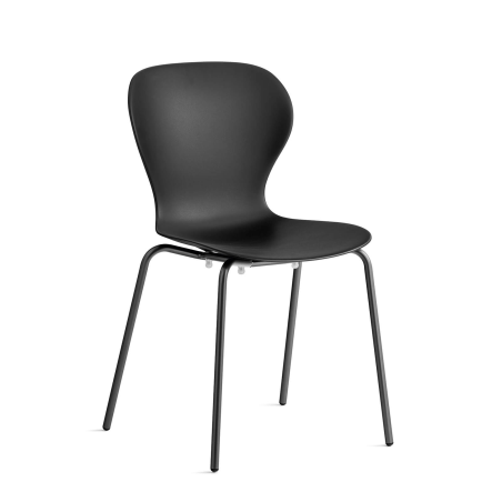 OPS ! Connubia© - Chaise italienne empilable en polypropylène avec pieds en métal