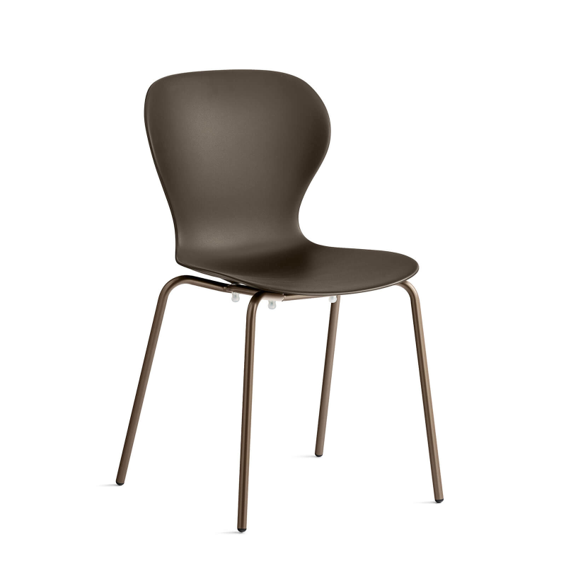 OPS ! Connubia© - Chaise italienne empilable en polypropylène avec pieds en métal