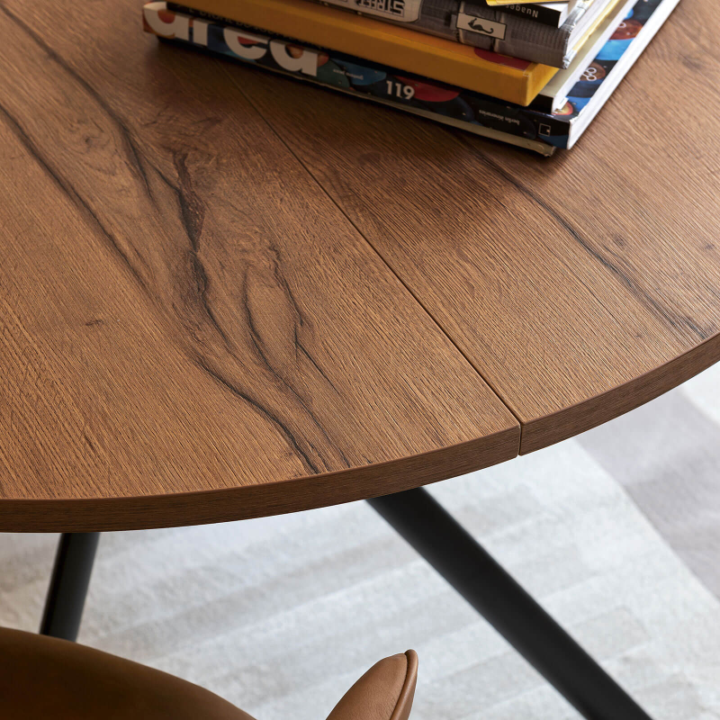 Giove Connubia® - Table ronde extensible en mélaminé
