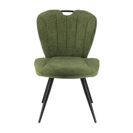 Elise - Chaise rembourrée pivotante en tissu avec poignée