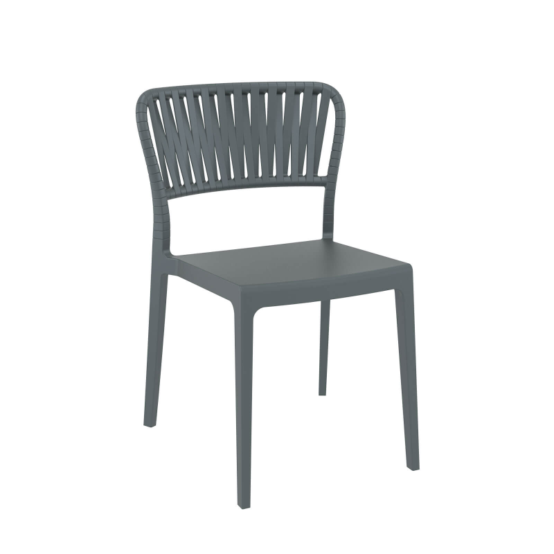 Portofino - Chaise de jardin empilable imitation corde tressée