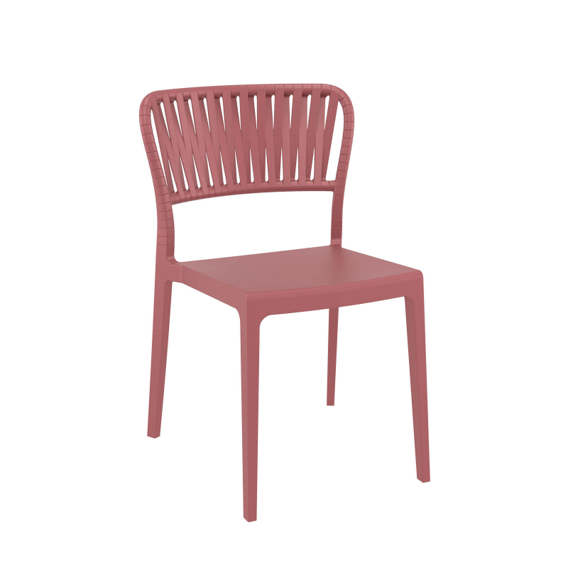Portofino - Chaise de jardin empilable imitation corde tressée