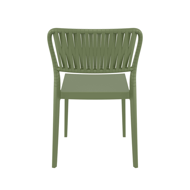 Portofino - Chaise de jardin empilable imitation corde tressée