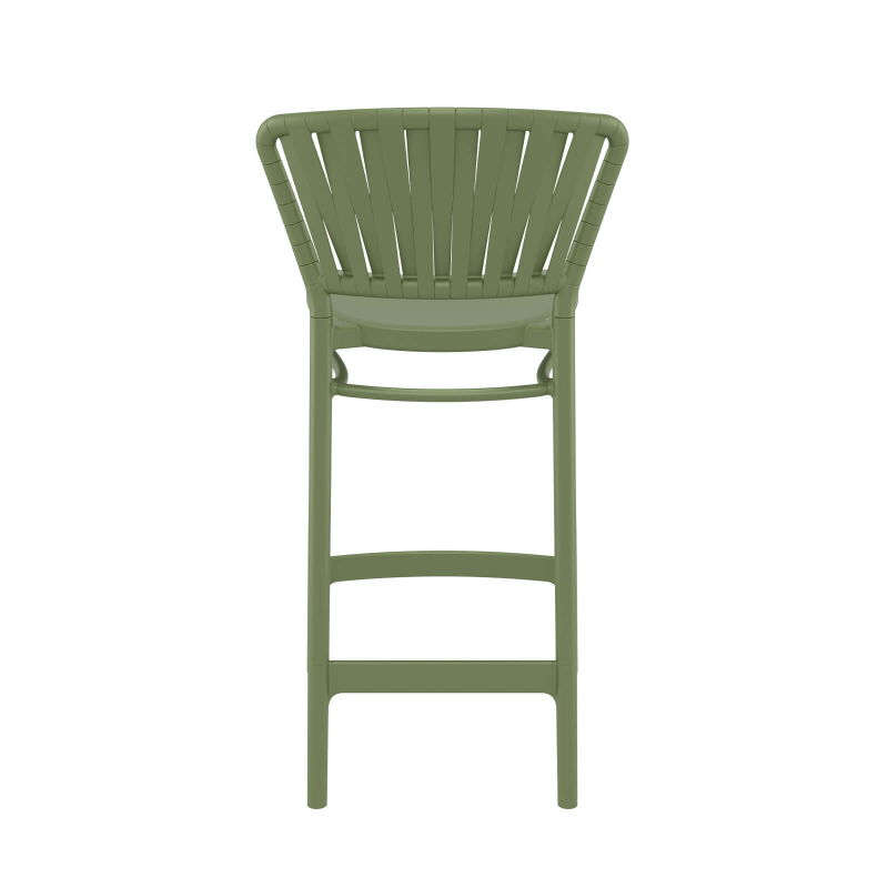 Portofino - Tabouret haut de jardin en polypropylene esprit corde tressée
