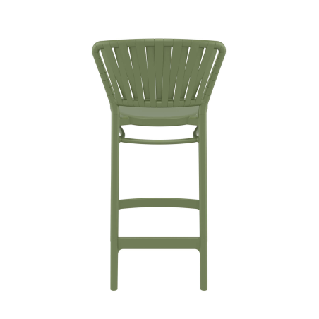 Portofino - Tabouret haut de jardin en polypropylene esprit corde tressée