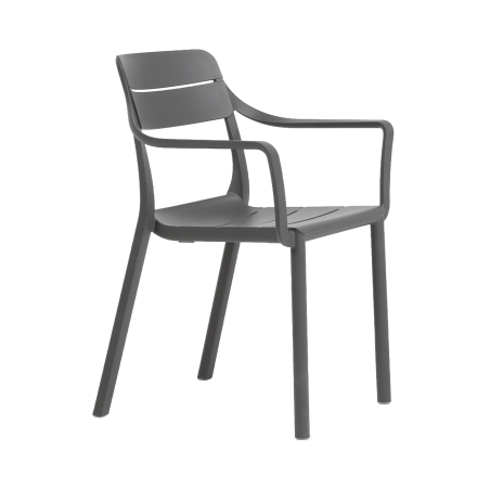 Cassia - Fauteuil de jardin empilable en polypropylène 