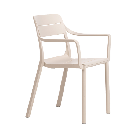 Cassia - Fauteuil de jardin empilable en polypropylène 