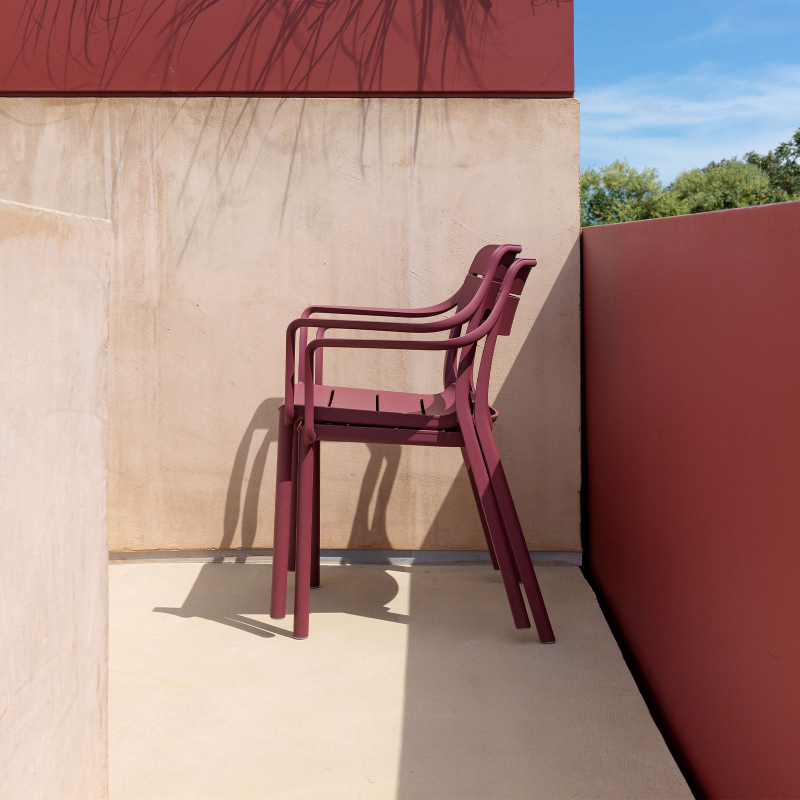 Cassia - Fauteuil de jardin empilable en polypropylène 