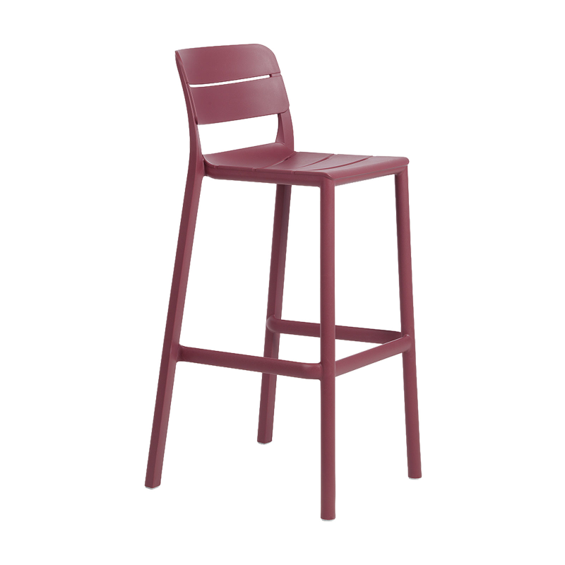 Cassia - Tabouret de bar de jardin empilable en polypropylène 