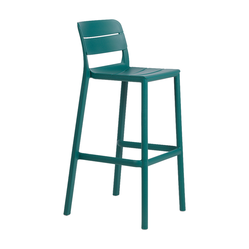 Cassia - Tabouret de bar de jardin empilable en polypropylène 
