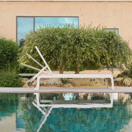 Plano - Chaise longue de jardin empilable