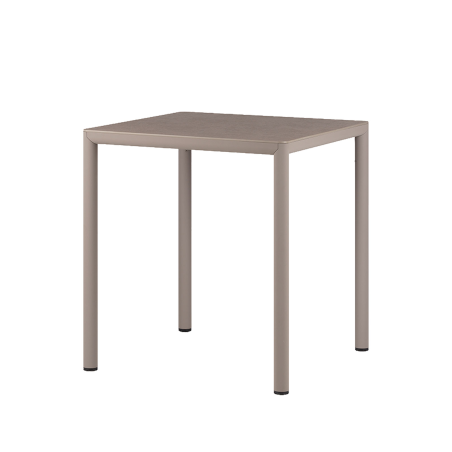 Piave - Table de jardin carrée en stratifié avec pieds en aluminium 