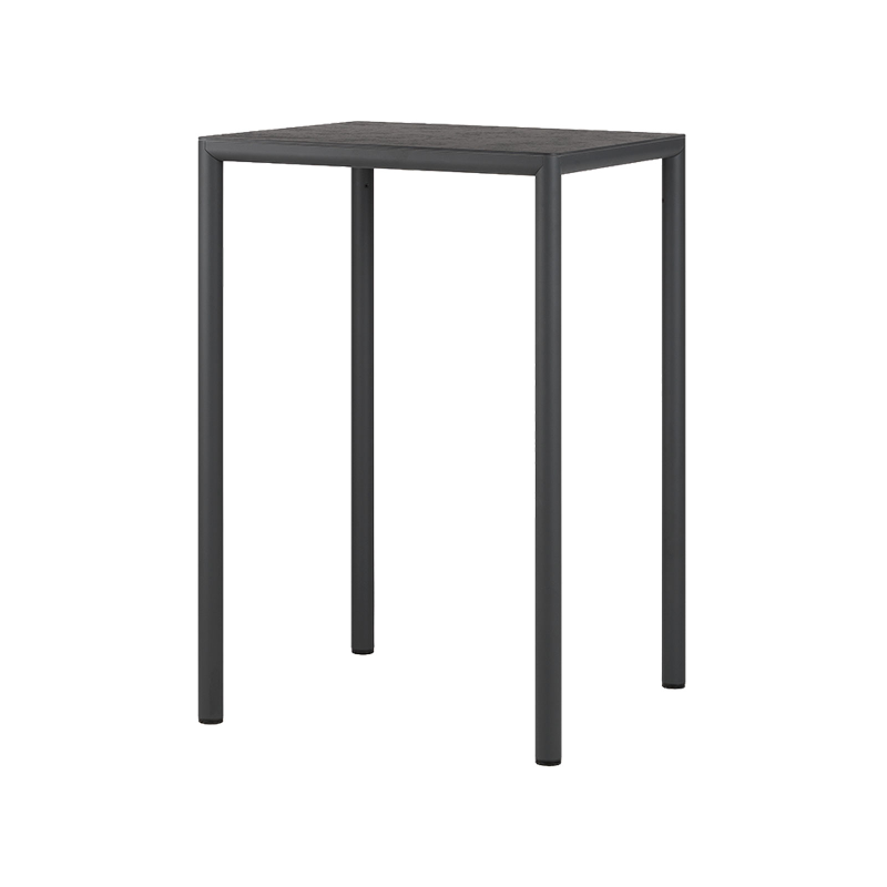 Piave - Table de jardin carrée en stratifié avec pieds en aluminium 