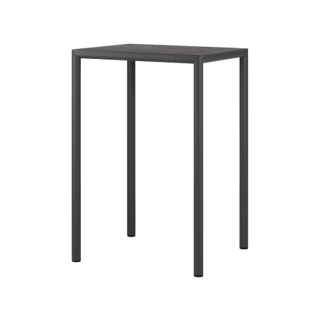 Piave - Table de jardin carrée en stratifié avec pieds en aluminium 