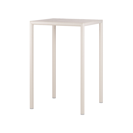 Piave - Table de jardin carrée en stratifié avec pieds en aluminium 