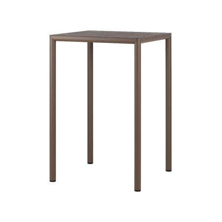 Piave - Table de jardin carrée en stratifié avec pieds en aluminium 