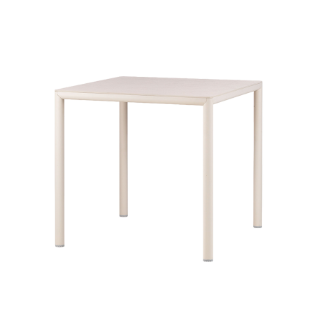 Piave - Table de jardin carrée en stratifié avec pieds en aluminium 