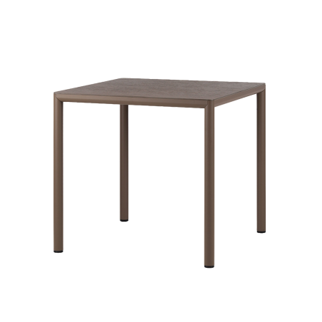 Piave - Table de jardin carrée en stratifié avec pieds en aluminium 
