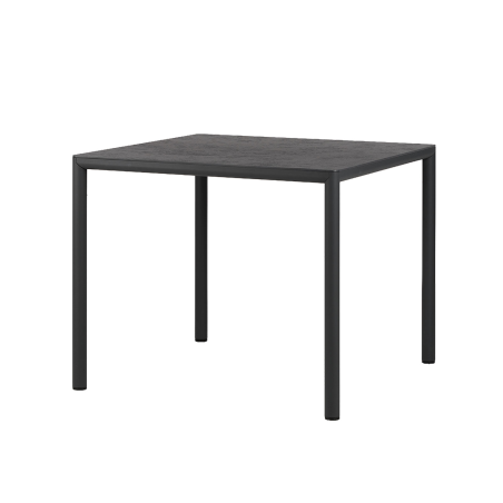 Piave - Table de jardin carrée en stratifié avec pieds en aluminium 