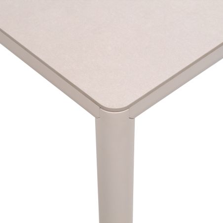 Table de jardin rectangulaire en stratifié avec pieds en aluminium - Piave