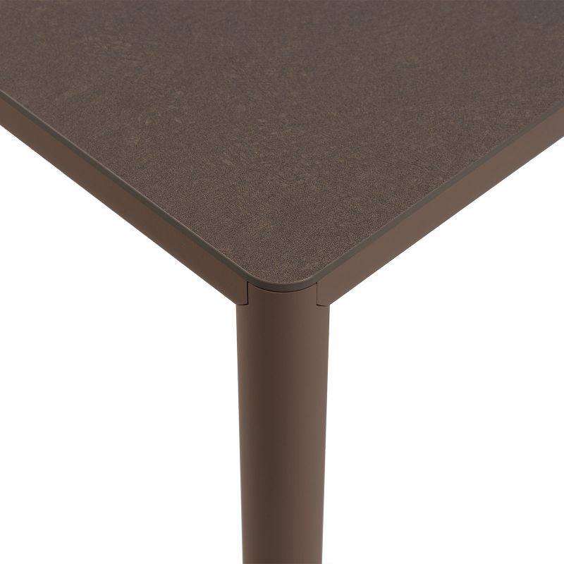 Table de jardin rectangulaire en stratifié avec pieds en aluminium - Piave