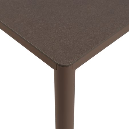 Table de jardin rectangulaire en stratifié avec pieds en aluminium - Piave