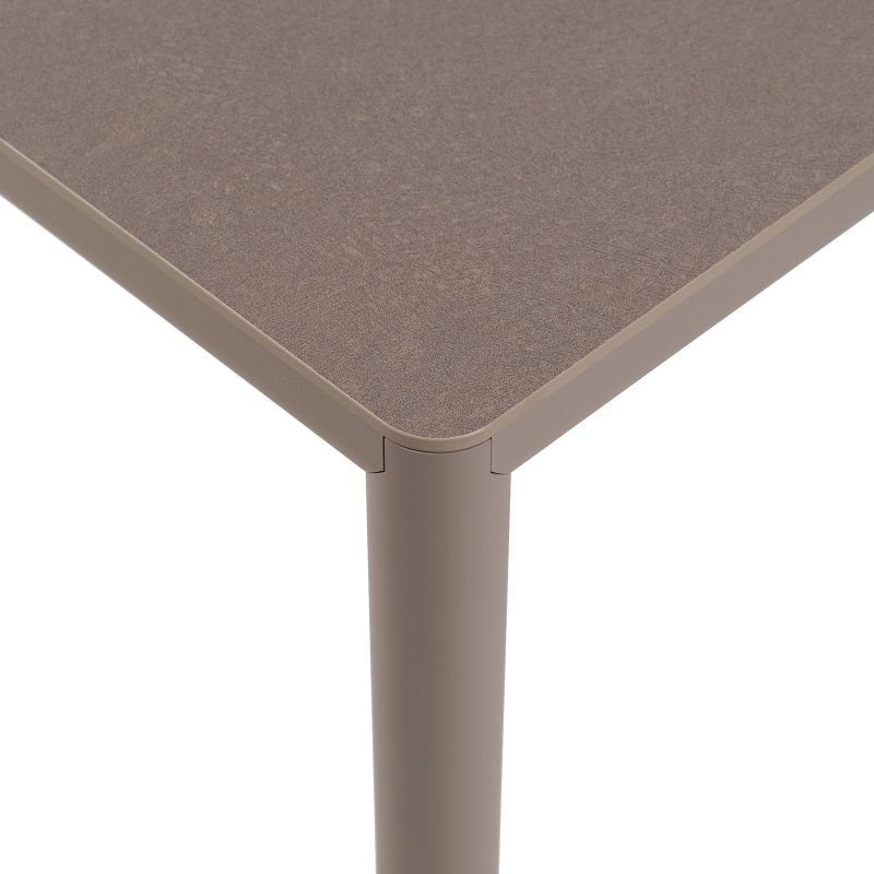 Table de jardin rectangulaire en stratifié avec pieds en aluminium - Piave