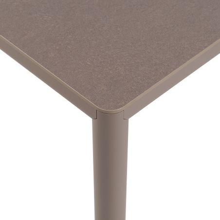 Table de jardin rectangulaire en stratifié avec pieds en aluminium - Piave