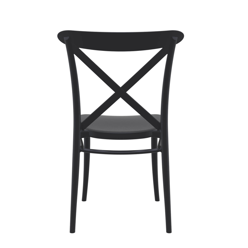 Cross - Chaise de terrasse bistrot empilable en polypropylène