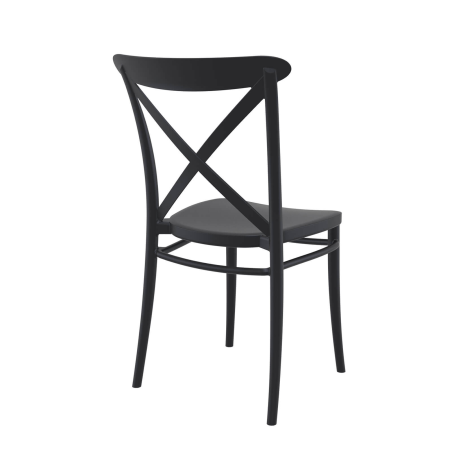 Cross - Chaise de terrasse bistrot empilable en polypropylène