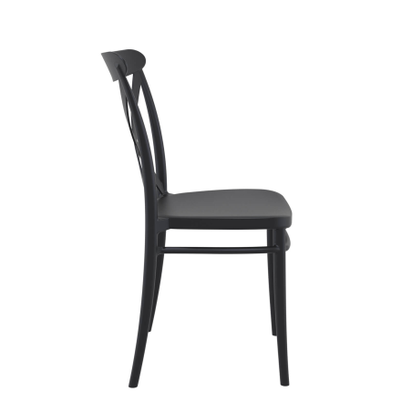 Cross - Chaise de terrasse bistrot empilable en polypropylène