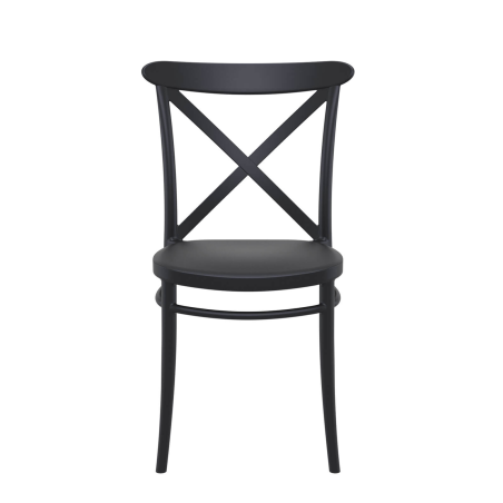 Cross - Chaise de cuisine style bistrot empilable en polypropylène