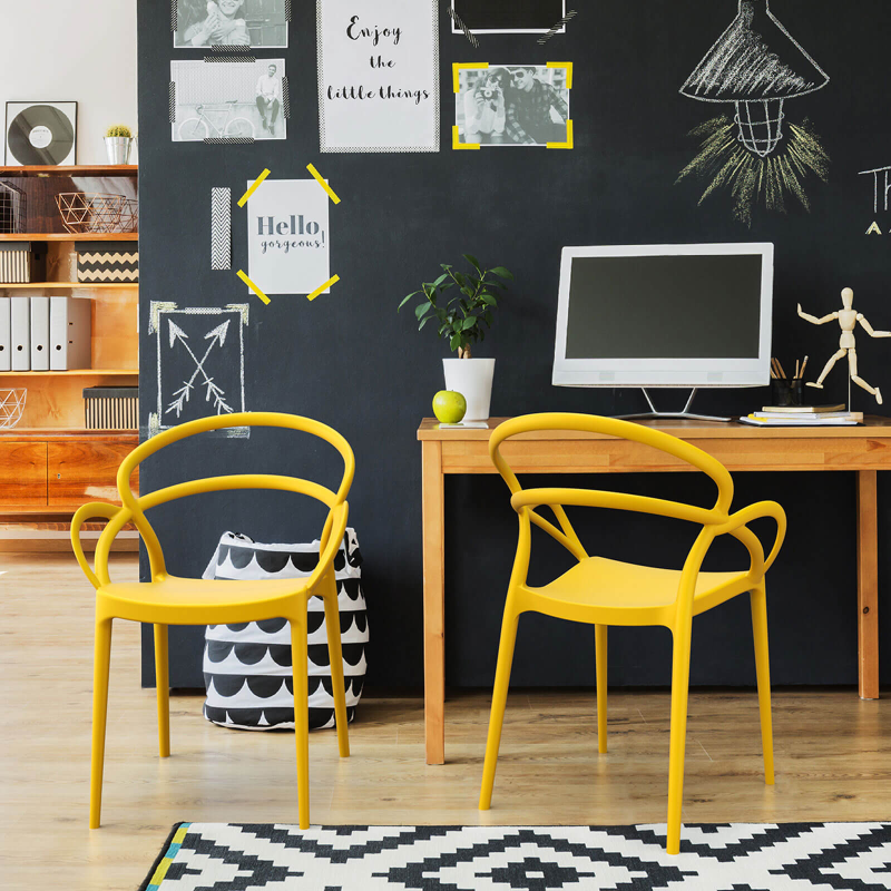 Mila - Fauteuil design empilable en polypropylène