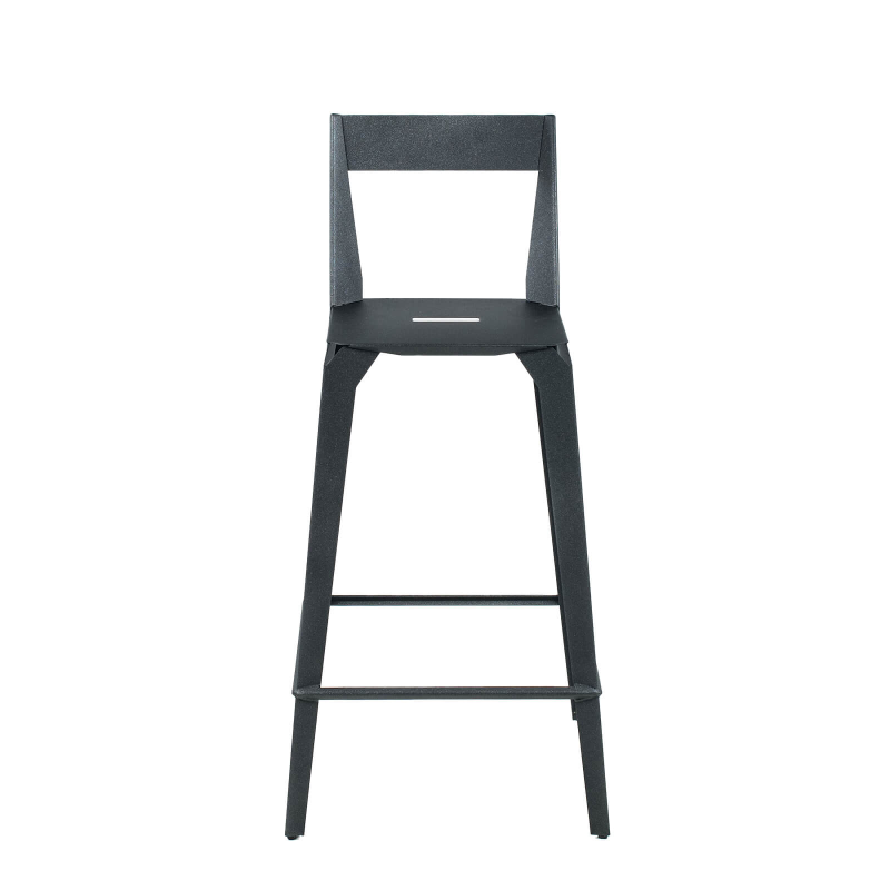 Valence Carrier® - Tabouret snack français en métal pour jardin avec dossier