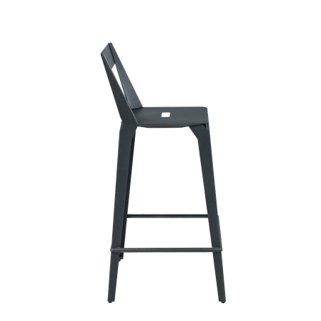 Valence Carrier® - Tabouret snack français en métal pour jardin avec dossier