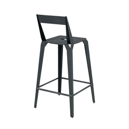 Valence Carrier® - Tabouret snack français en métal pour jardin avec dossier