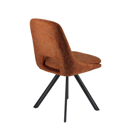 Alizée - Chaise moderne en tissu rembourrée pieds en métal