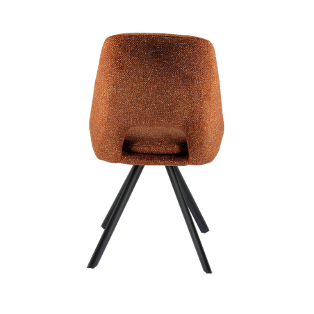 Alizée - Chaise moderne en tissu rembourrée pieds en métal