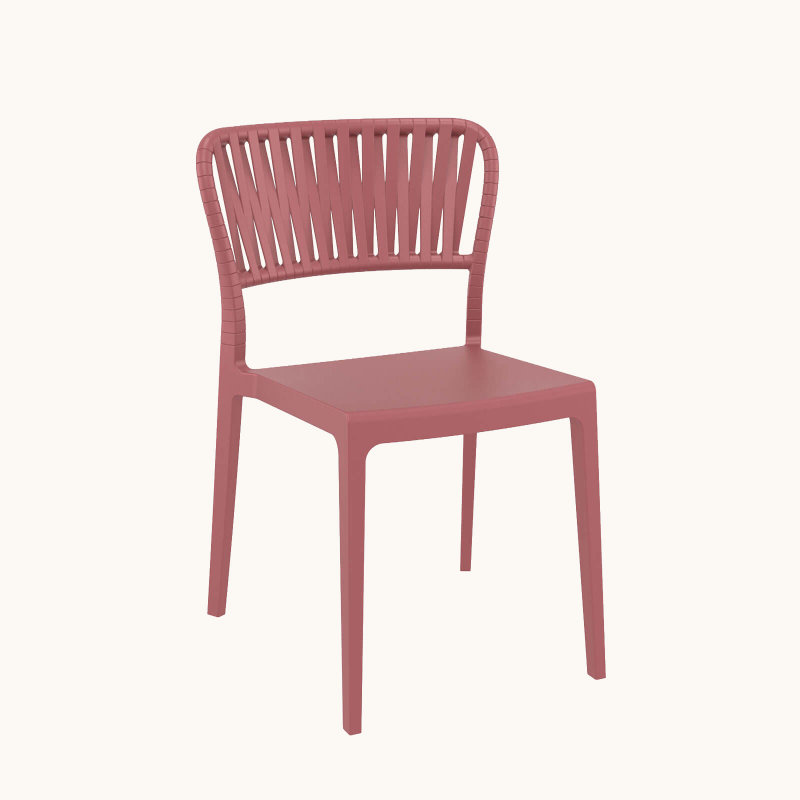 Portofino - Chaise de jardin empilable imitation corde tressée