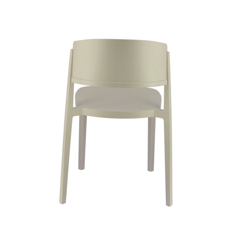 Abuela - Chaise de terrasse moderne empilable en technopolymère