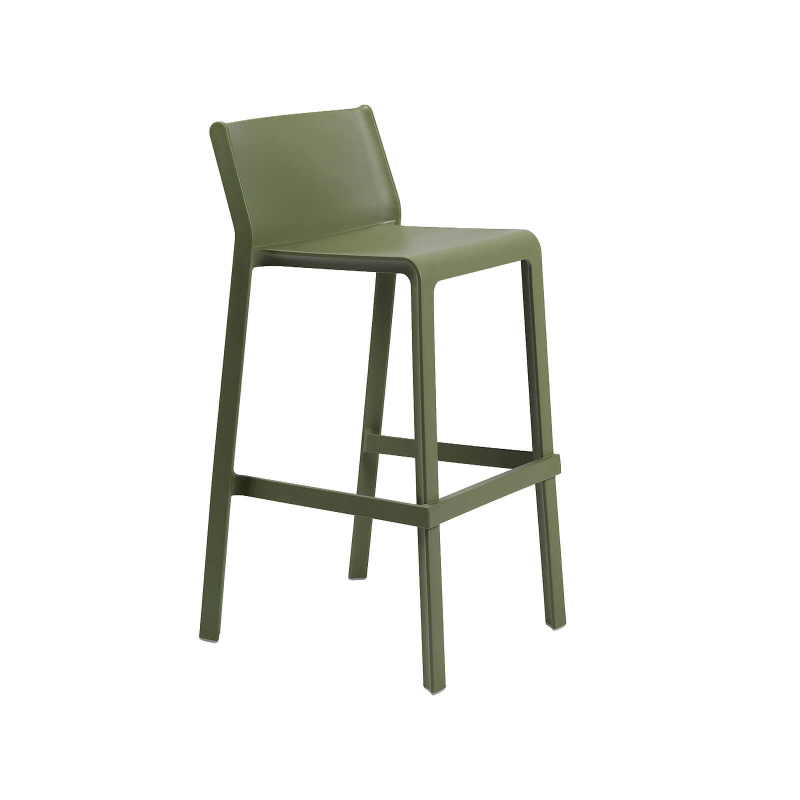 Trill stool - Tabouret de bar moderne empilable en polypropylène