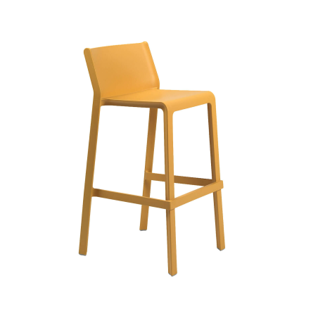 Trill stool - Tabouret de bar de jardin empilable en polypropylène