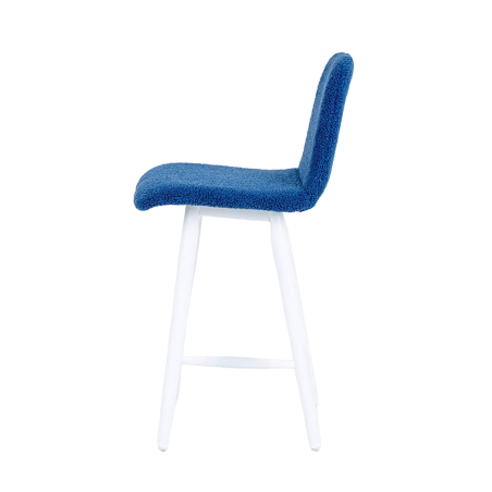 Pandora - Tabouret snack en tissu et pieds en bois massif