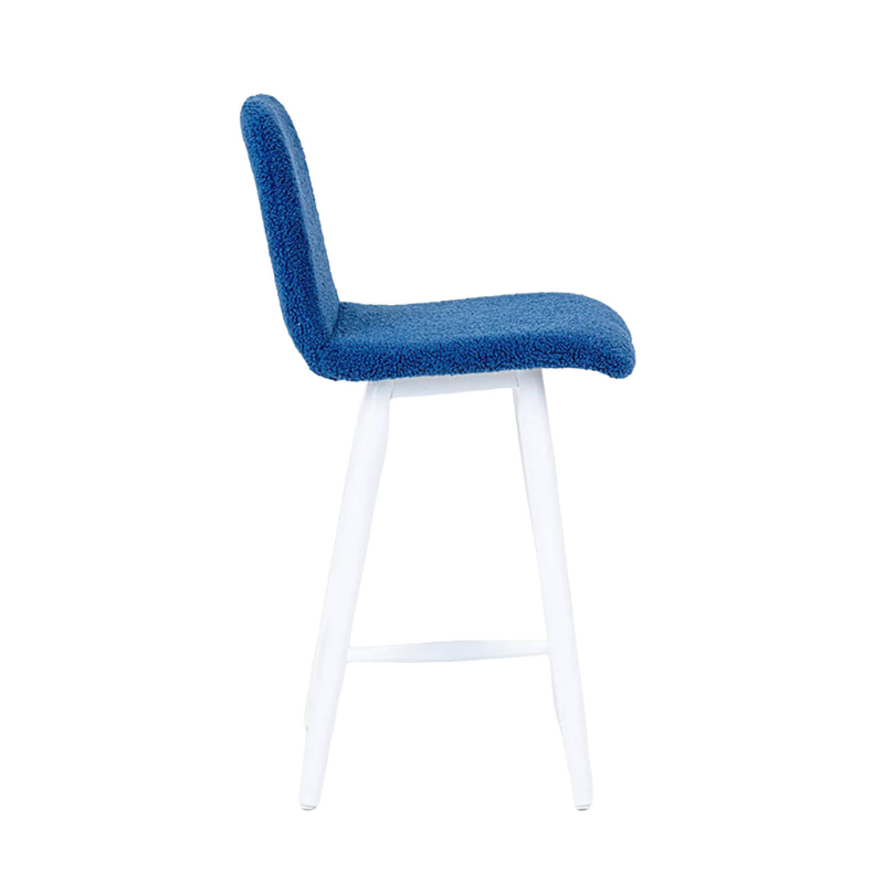 Pandora - Tabouret snack en tissu et pieds en bois massif