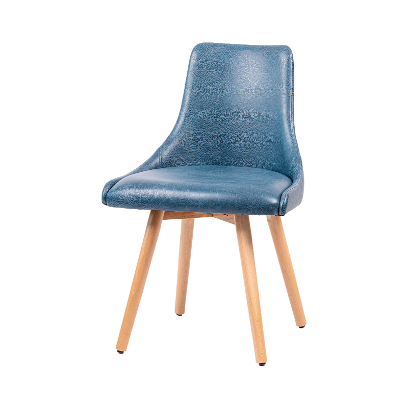 Lars - Chaise confortable avec pieds en bois