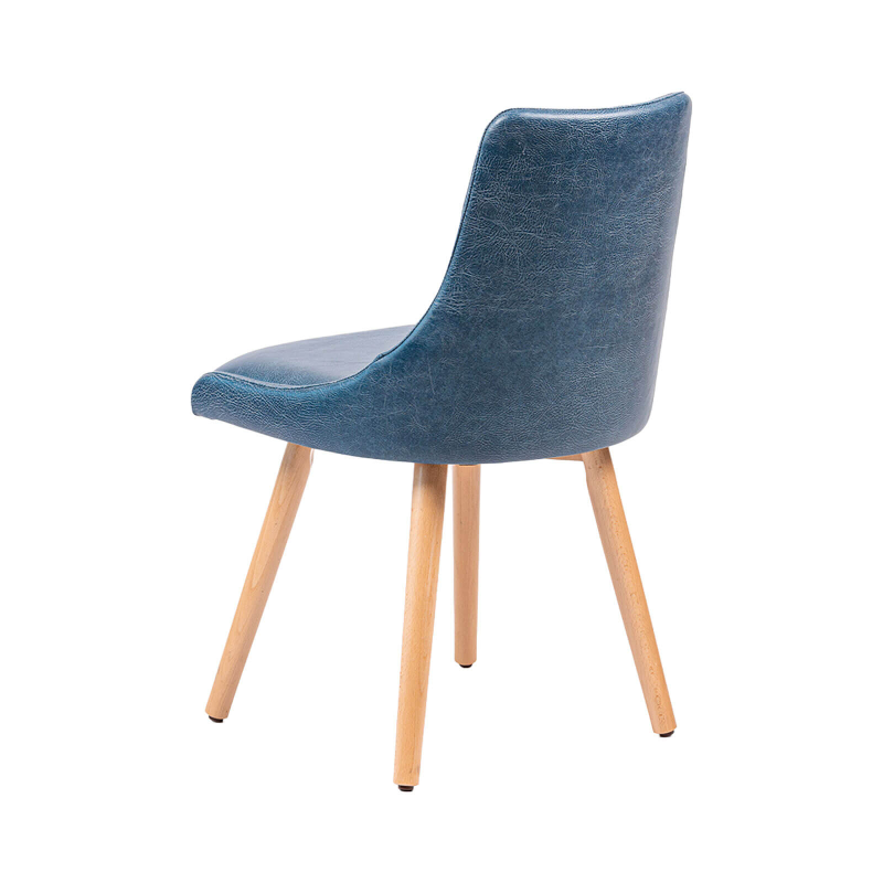 Lars - Chaise confortable avec pieds en bois