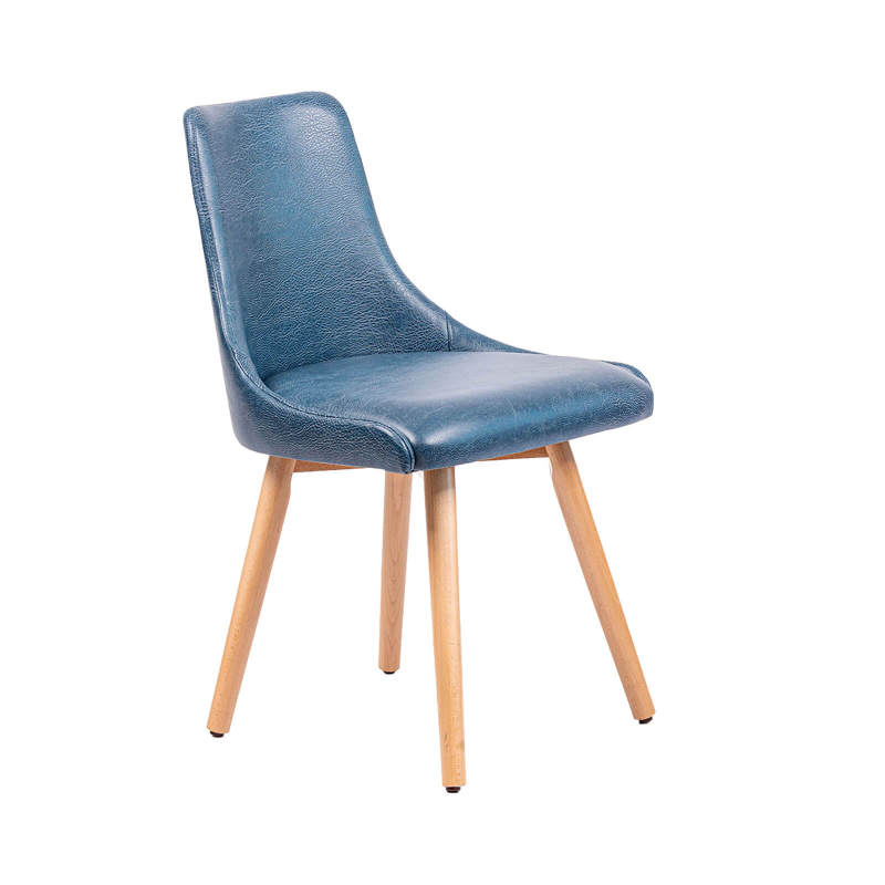 Lars - Chaise confortable avec pieds en bois