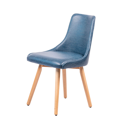 Lars - Chaise confortable avec pieds en bois