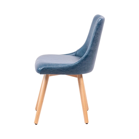 Lars - Chaise confortable avec pieds en bois