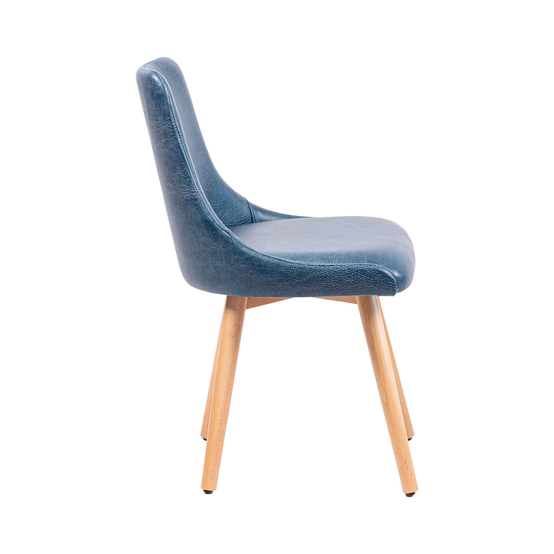 Lars - Chaise confortable avec pieds en bois